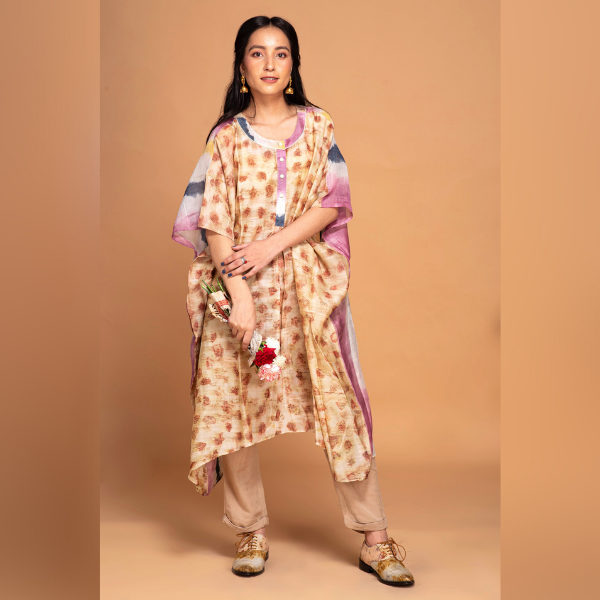 rose petal reversible kurta dress